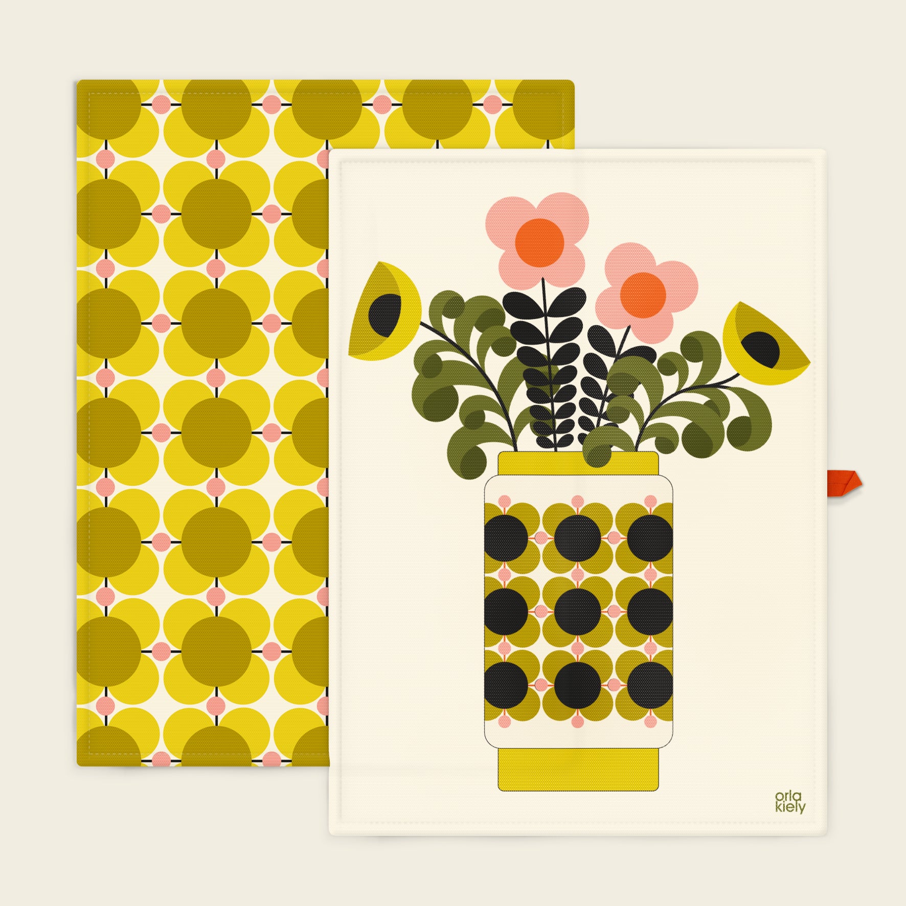 Kjøkkenhåndklær, Vase of Flowers fra Orla Kiely (2stk)