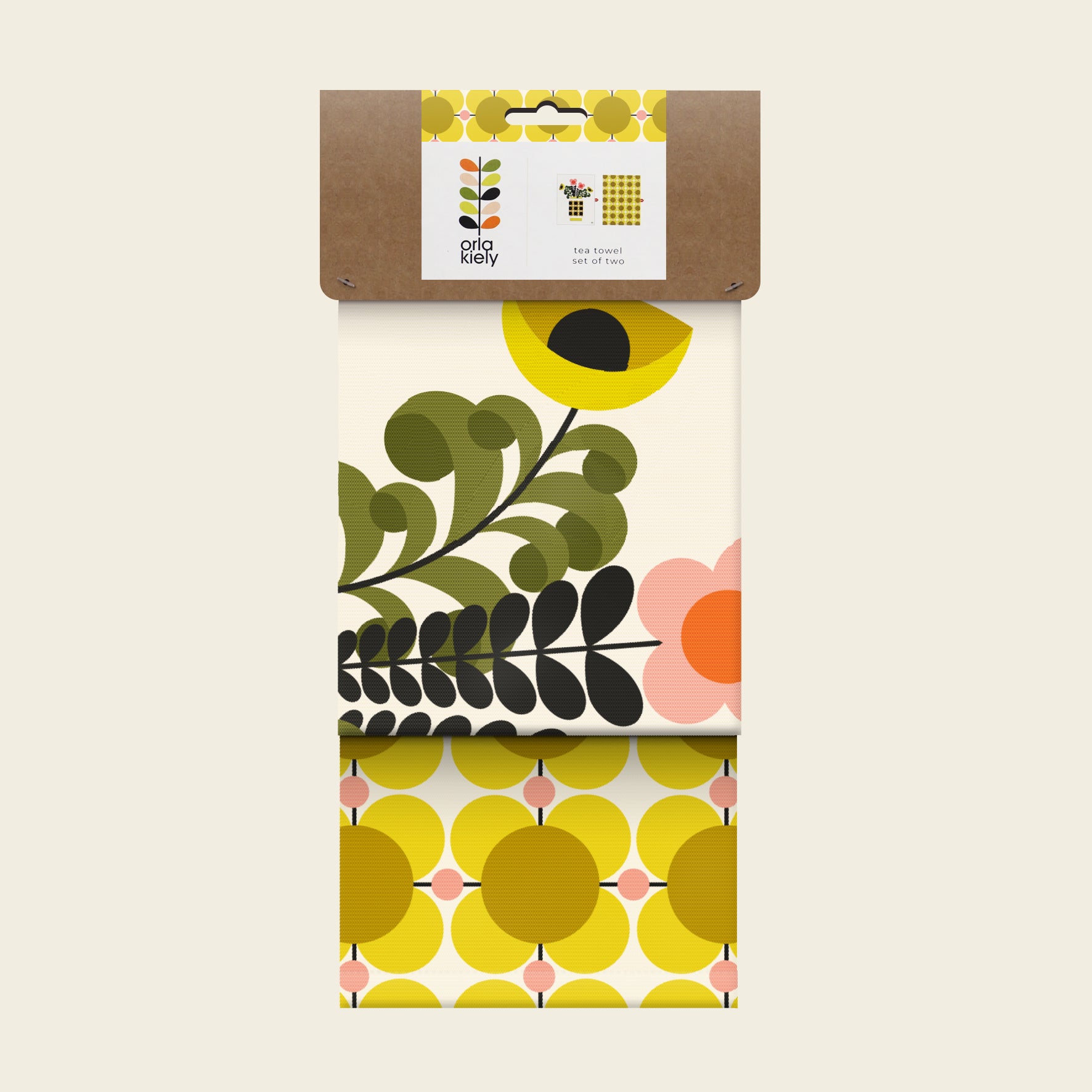 Kjøkkenhåndklær, Vase of Flowers fra Orla Kiely (2stk)