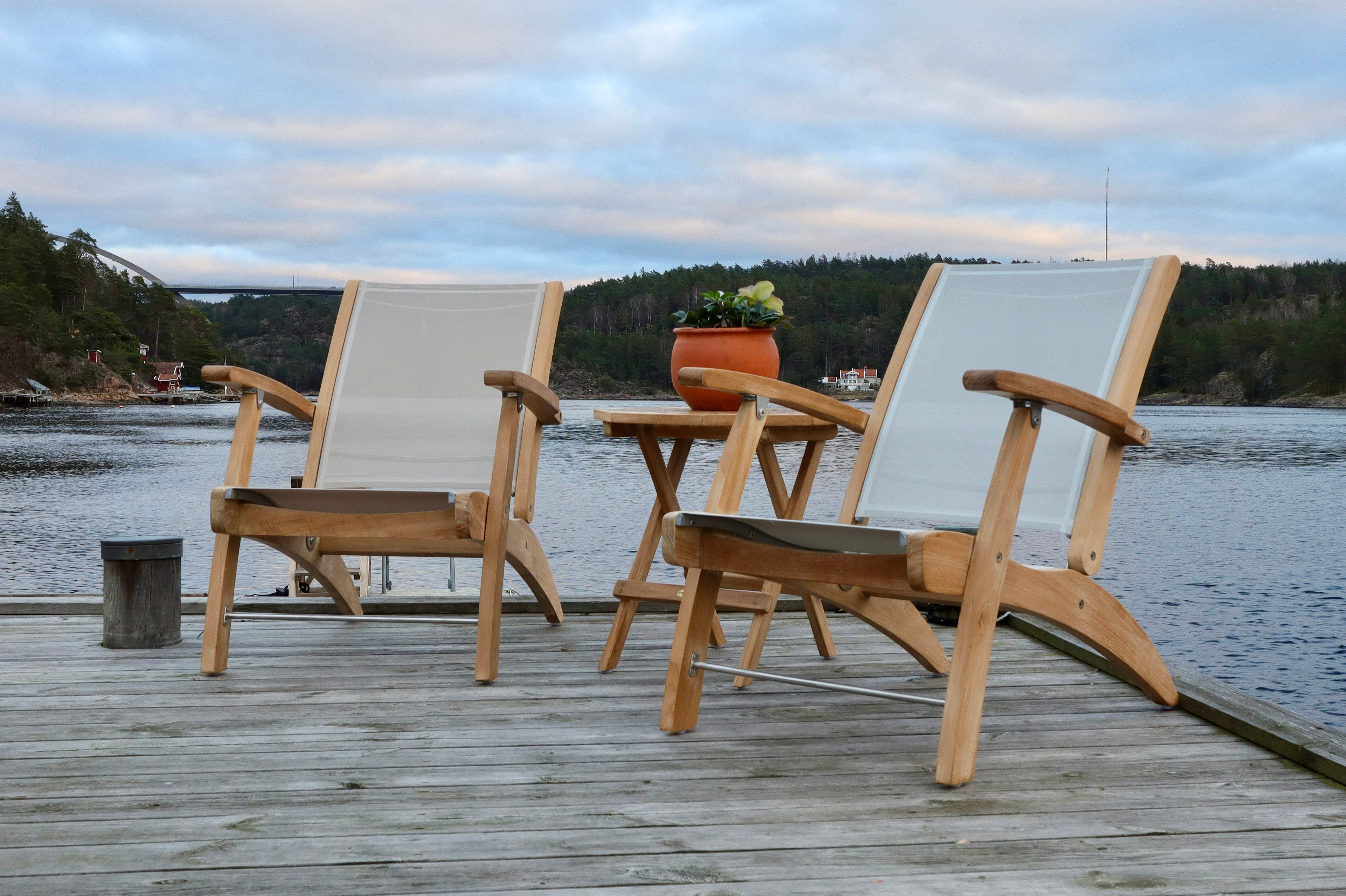 Westport Teak Sommerville Stol Beige (sammenleggbar)