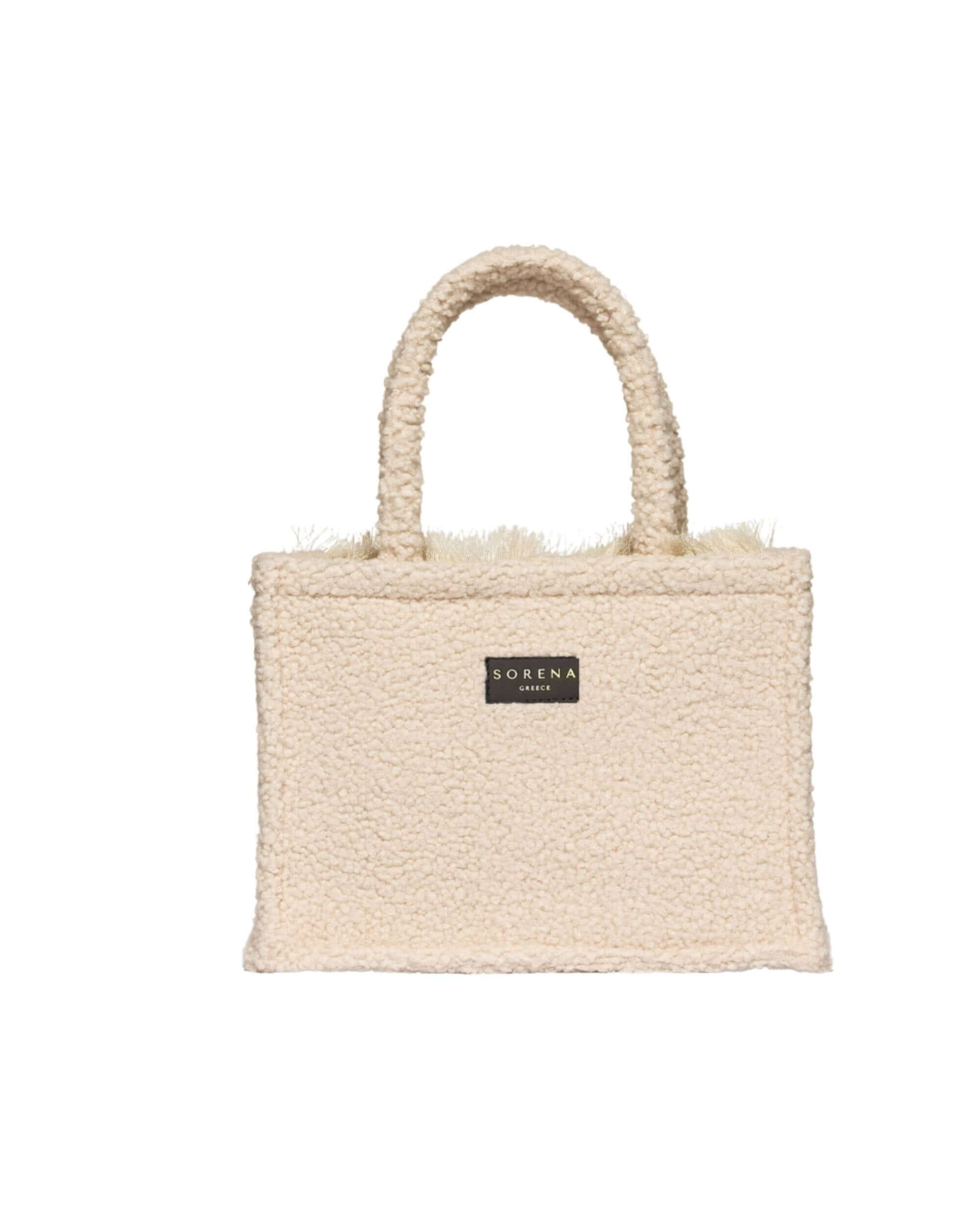 Teddy Beige Medium Tote Bag fra Sorena 5207393015306 Bettanshus Veske