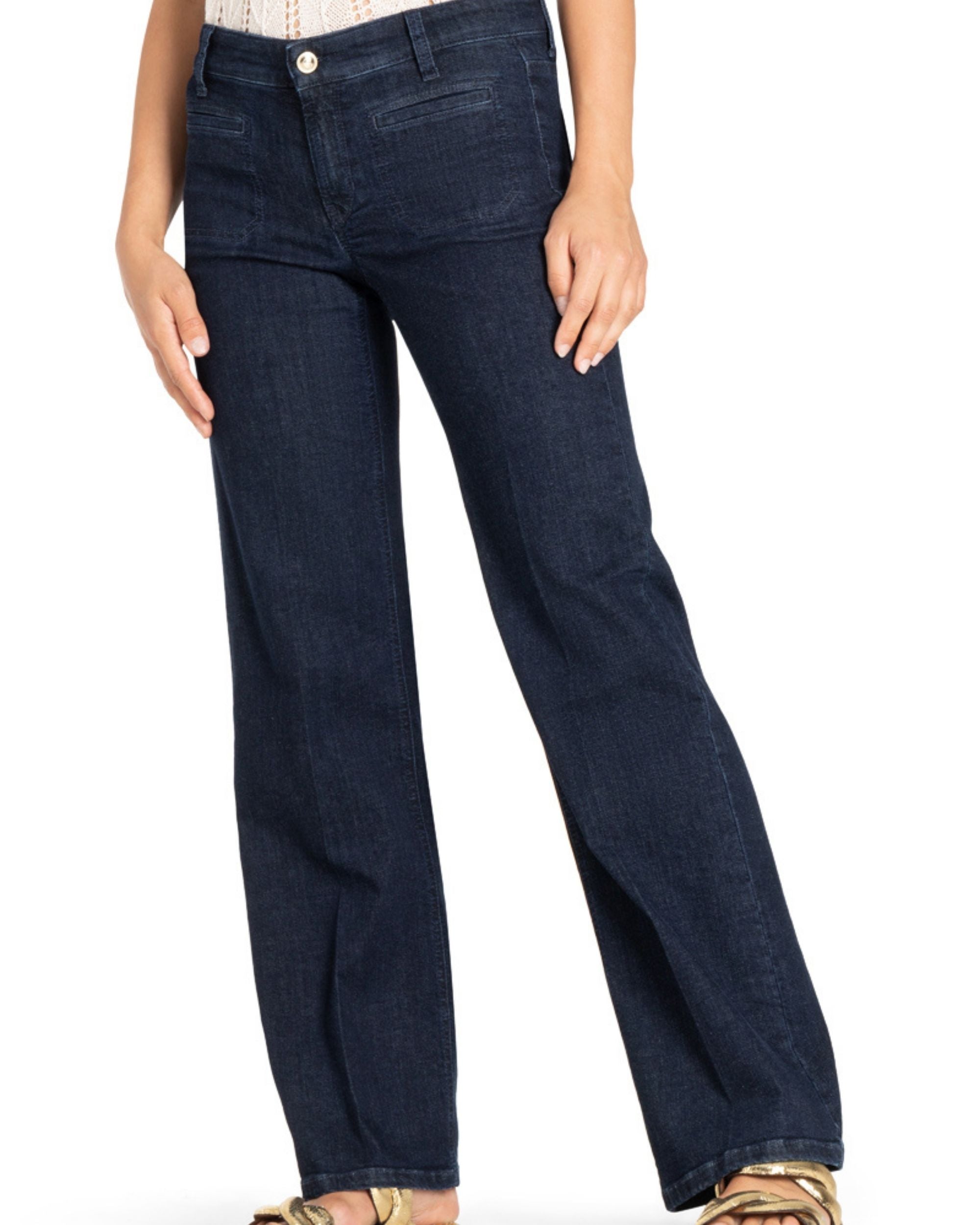 Tess Wide Leg Jeans, modern rinsed fra Cambio