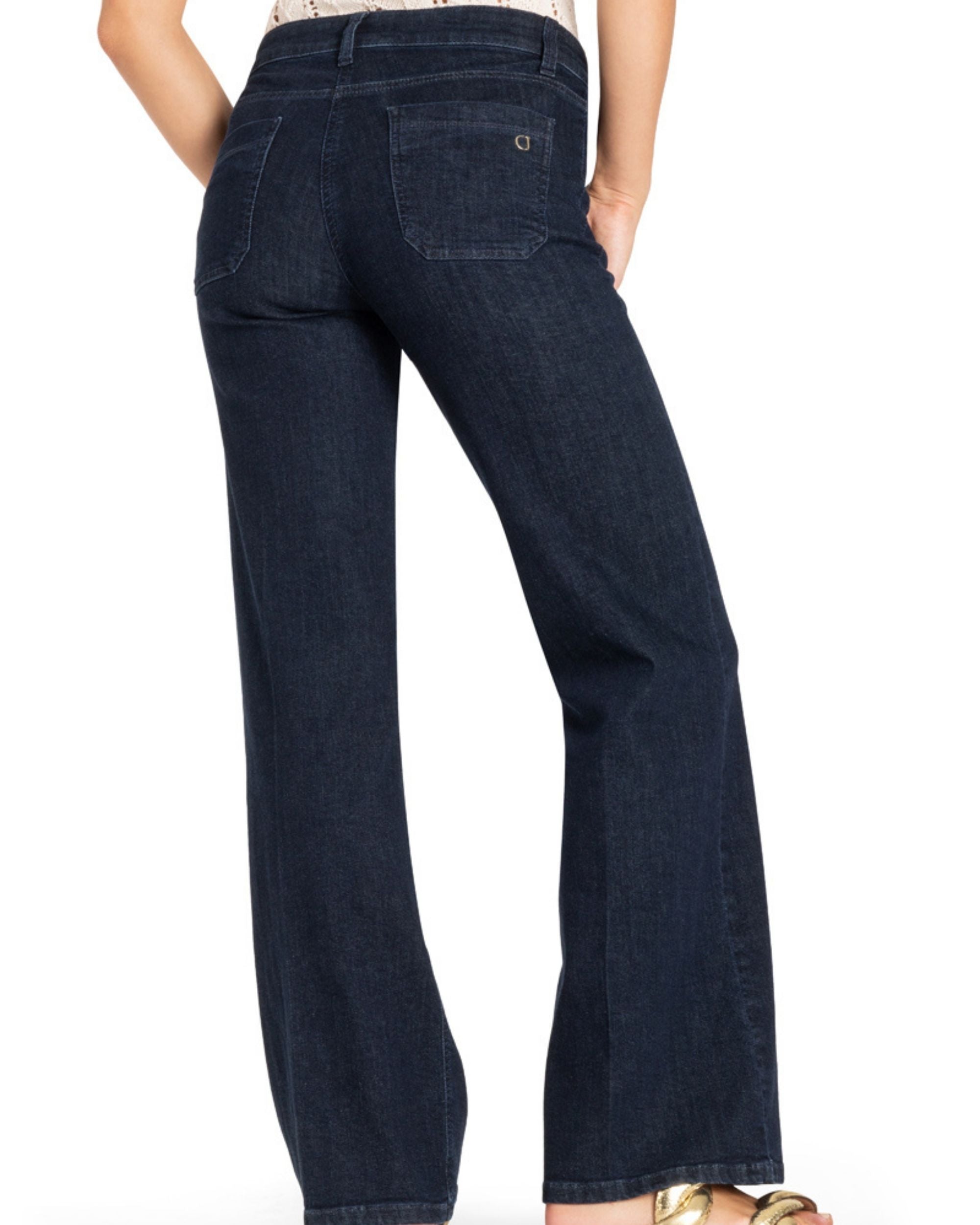 Tess Wide Leg Jeans, modern rinsed fra Cambio