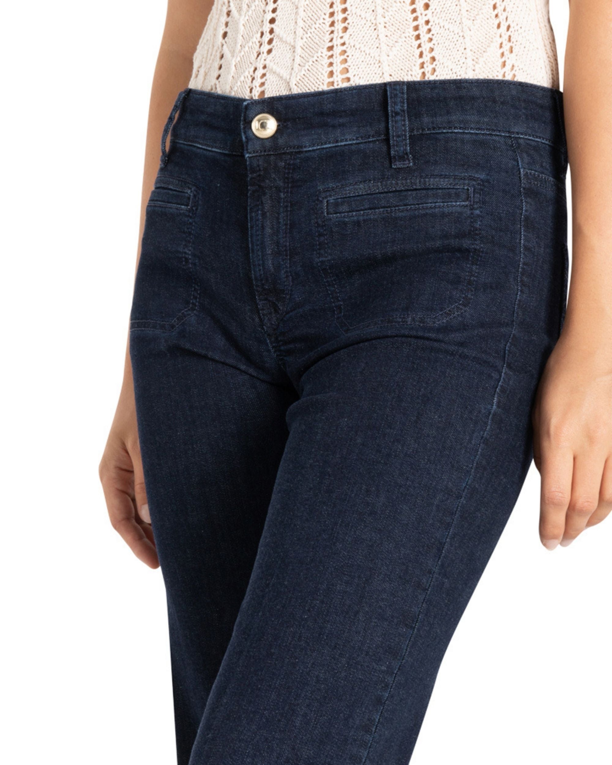 Tess Wide Leg Jeans, modern rinsed fra Cambio